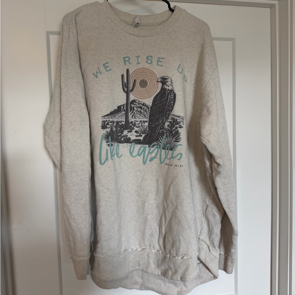 Graphic Sweatshirt with Desert Scene
